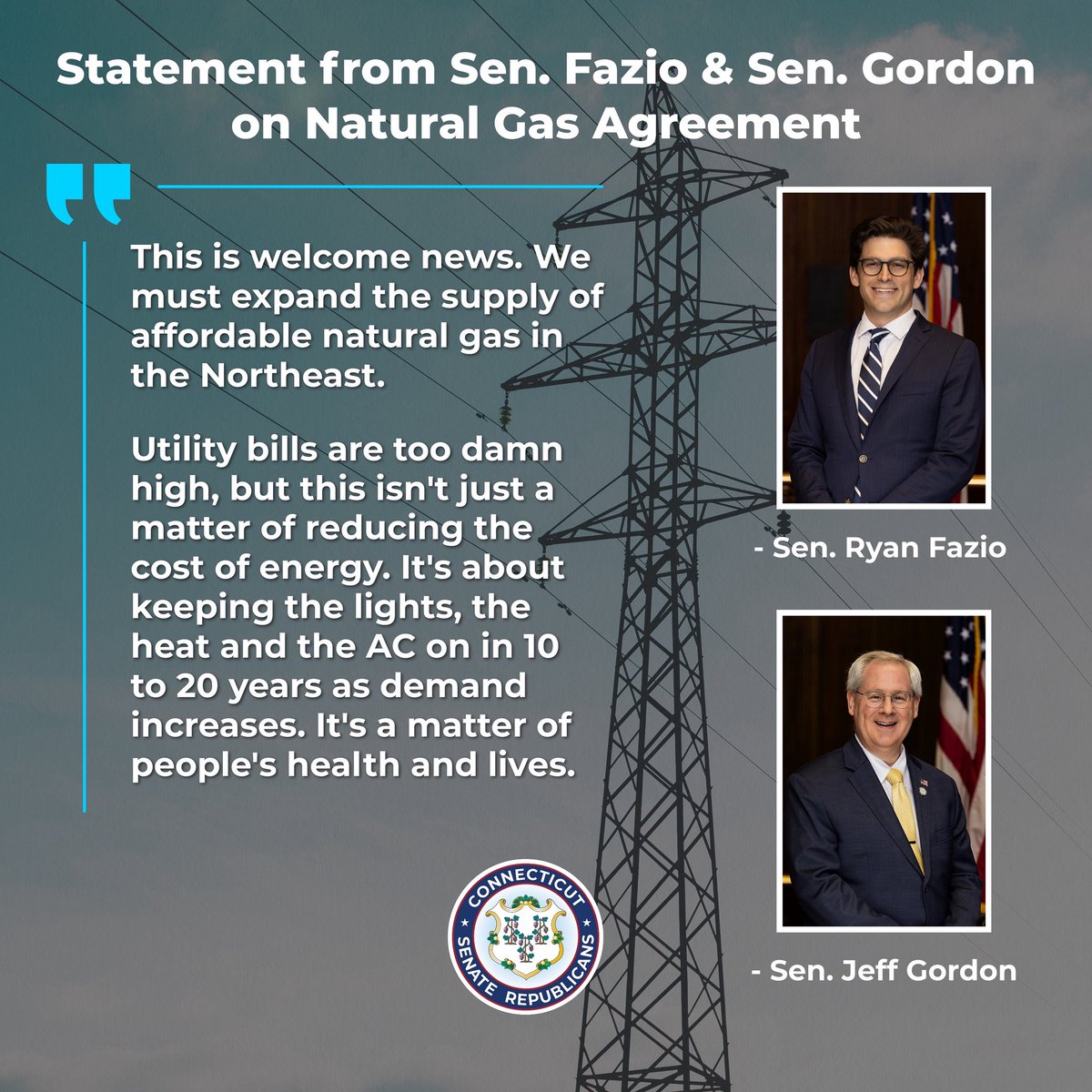 🔌💡 Energy Update: Sen. Ryan Fazio and Sen. Jeff Gordon welcomed the news that Enbridge Inc. has signed a commercial agreement for the Algonquin Reliable Affordable Resilient Enhancement (AGT) project.

This agreement is expected to boost natural gas deliveries on the Algonquin