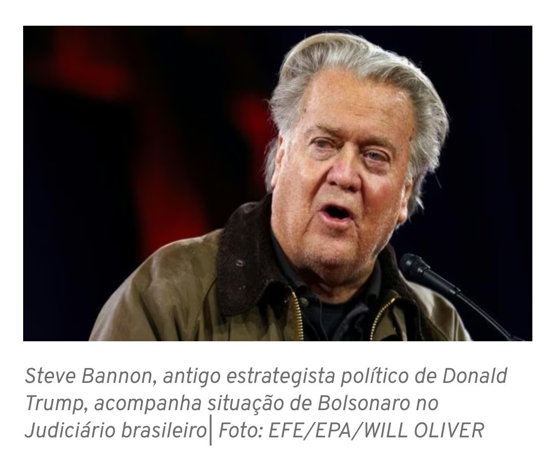 Tá bom de banir o Bannon!
Reciprocidade...