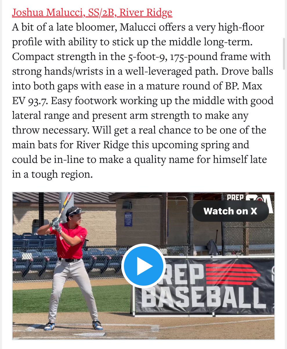 Thank you <a href="/PrepBaseballGA/">Prep Baseball Georgia</a> for the write up.
<a href="/IanSmittyGA/">Ian Smith</a> <a href="/Hudson_PBR/">Hudson Graham</a> 
<a href="/RRHS_Baseball/">River Ridge Baseball</a> <a href="/BH1SZN/">Brandon Hill</a> 
<a href="/CGXXVII/">Chris G</a> <a href="/prepsrecruit/">Preps Recruiting</a> 
 <a href="/Titans1Baseball/">Titans/Texas Rangers Scout Team</a> <a href="/GaSandlot/">GA Sandlot Baseball</a>