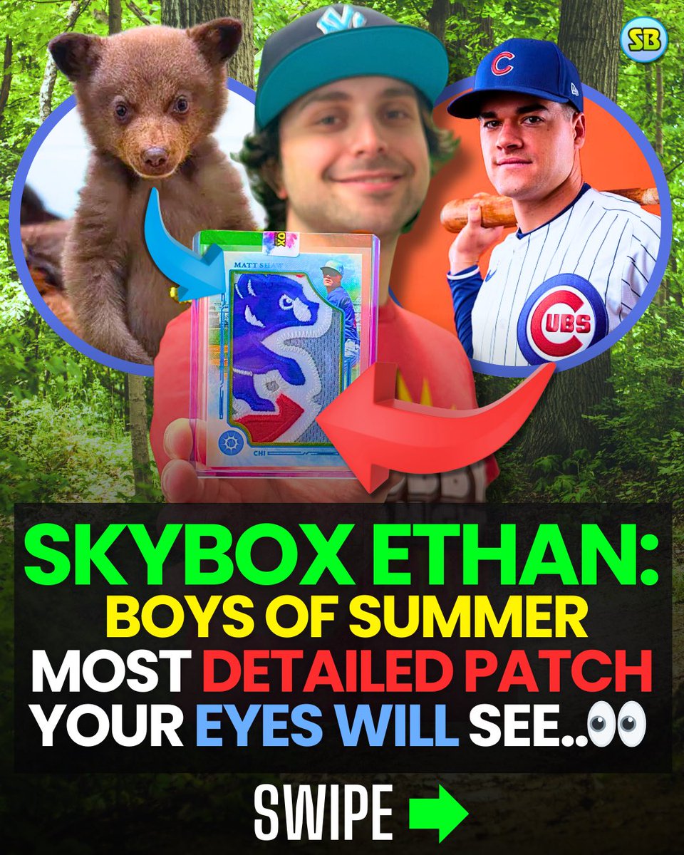 SkyboxCollect's tweet image. Ethan Still Has The Hot Hands at Skybox Breaks: He recently pulled this Chicago Cubs masterpiece out of 2025 Panini Boys of Summer. BOS always delivers some filthtastic patches. #skyboxbreaks #mattshaw #chicagocubs #boysofsummer