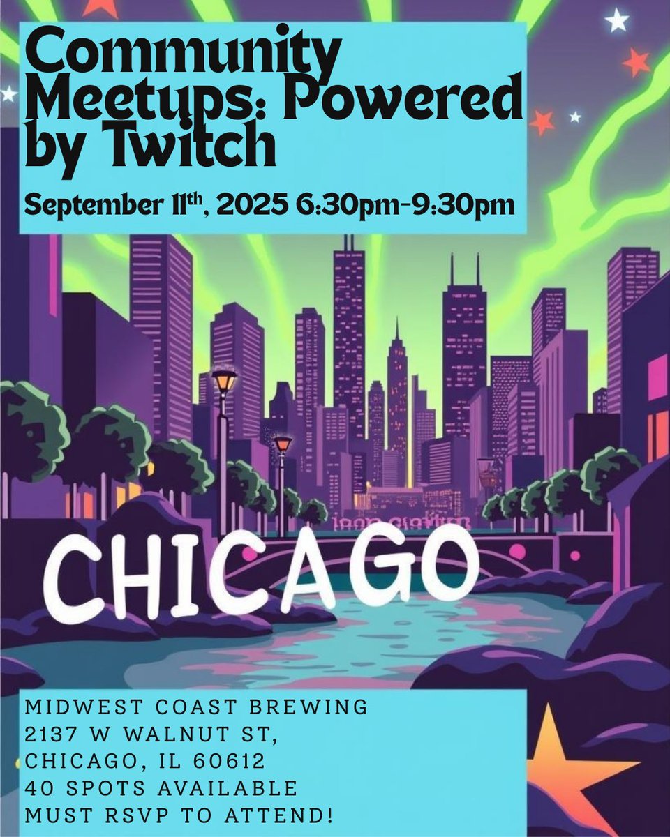 ChiStreamMeetup's tweet image. Can't believe we are a week away! Remember you must RSVP to be allowed entry! 21+!