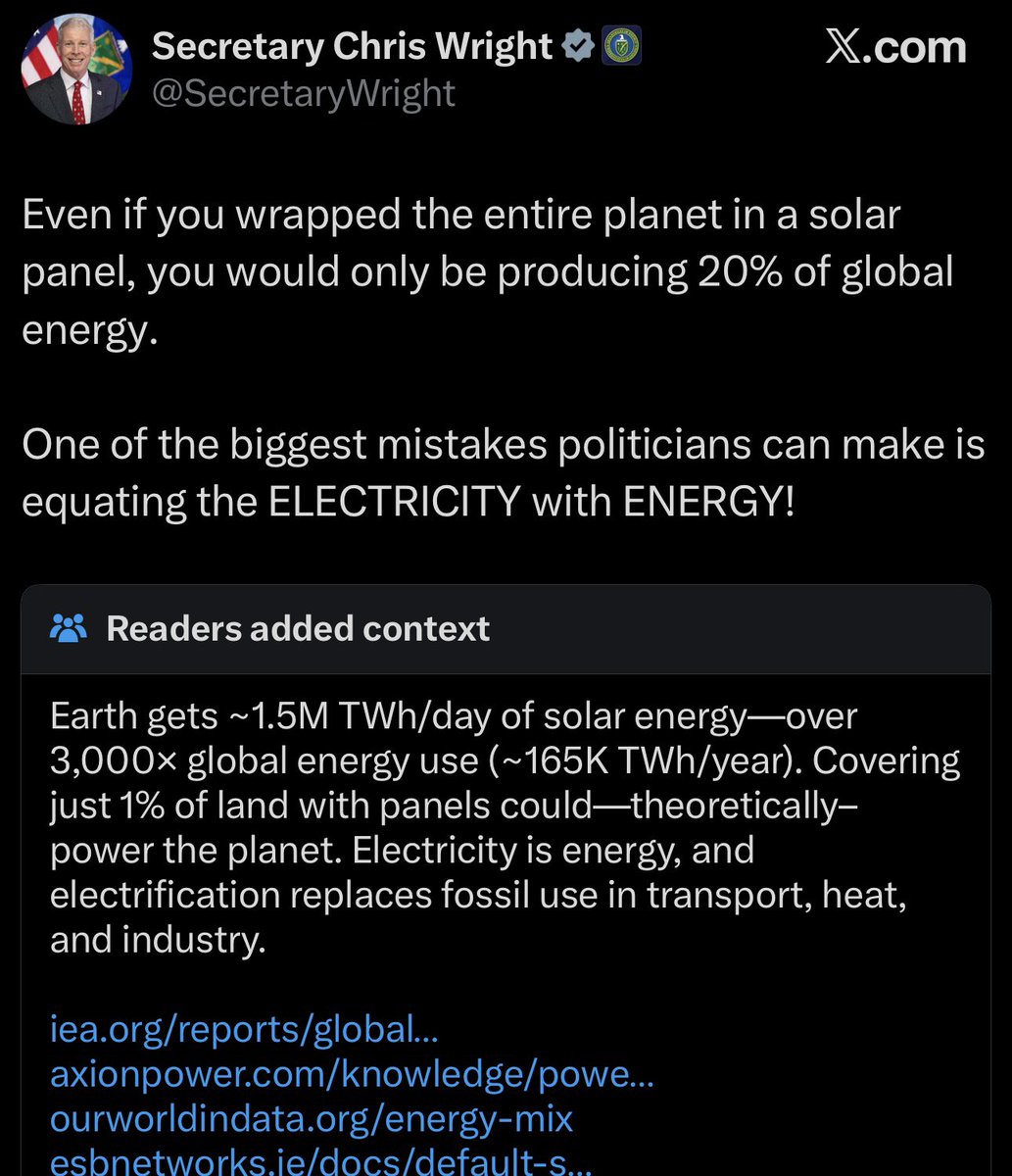 I know this sounds crazy, but shouldn’t the Secretary of Energy know something about energy?