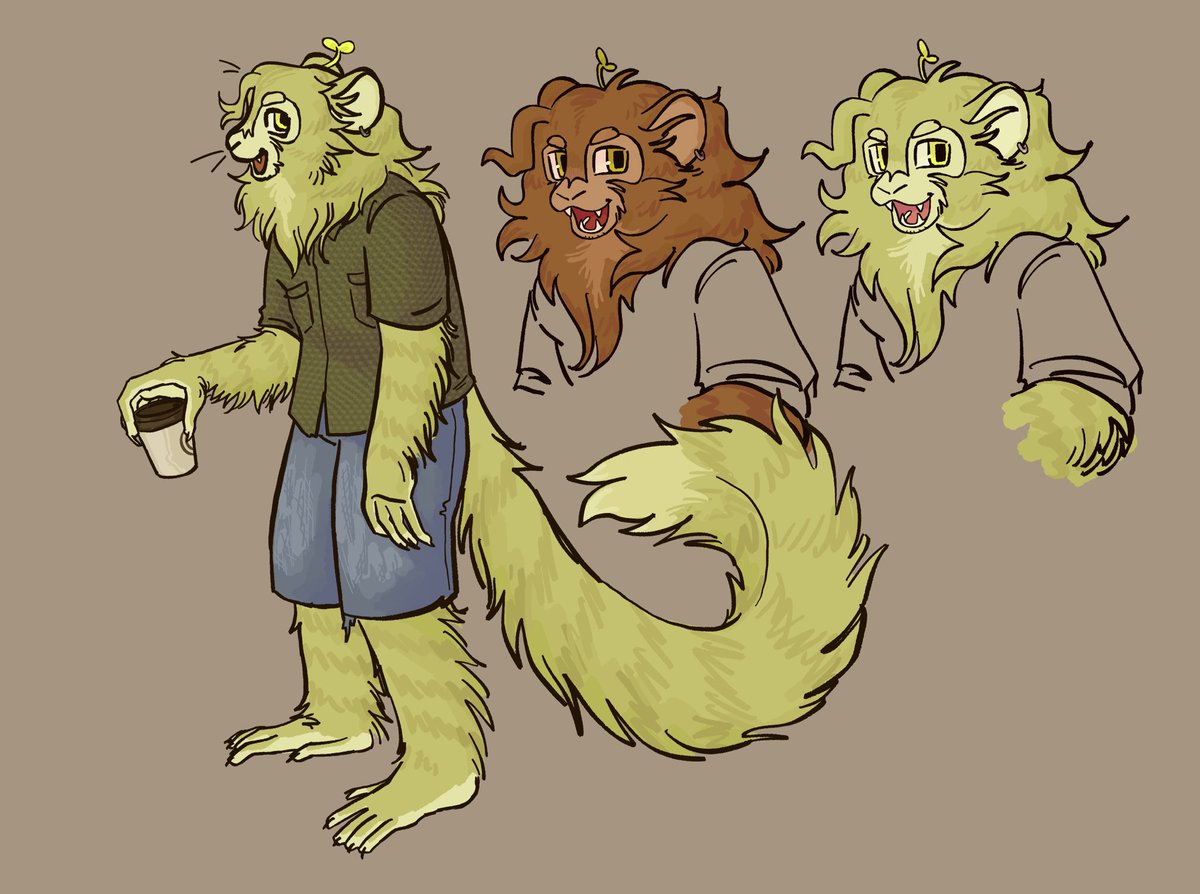 My fursona is a marmoset monkey  🦧happy late world primate day!!