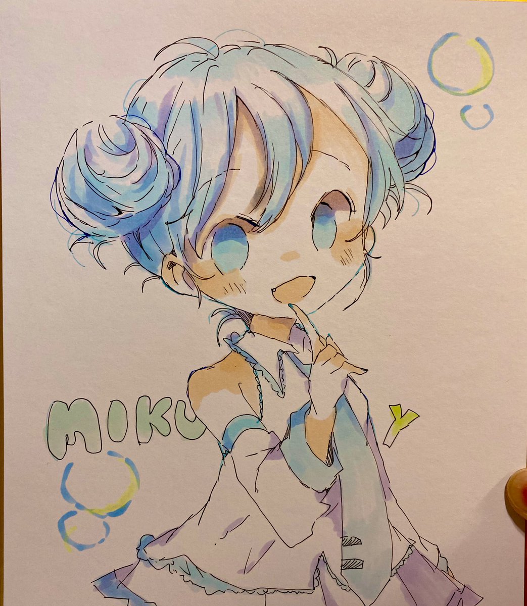 初音ミク 「おだんご」|sakiのイラスト