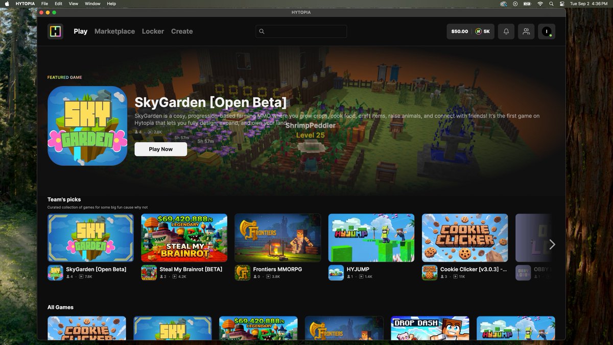 Playing @HYTOPIAgg right on my Mac (not web browser)