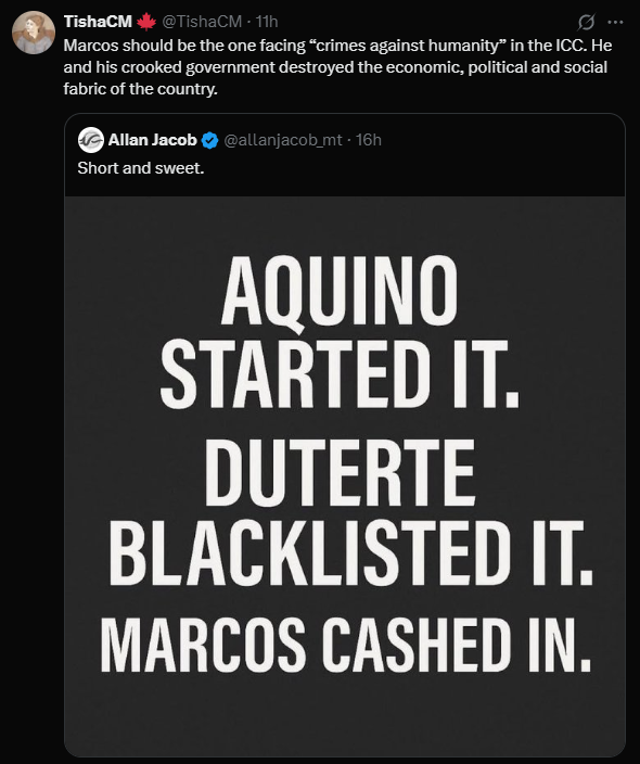 BASTA pag DEDEEBS ka pa rin, nananatili kang TANGA! 

DI KASAMA sa Crimes Against Humanity sa ICC ang corruption cases, at HINDI naman nila napatunayan na sabit si PBBM, pero maraming resibo na ang kanilang poong Dutae ay sabit sa Kurapsyon!