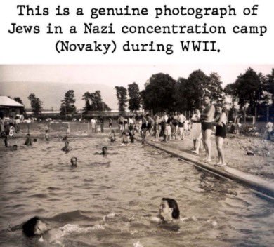 Uncommonsince76's tweet photo. Hope everyone had as good of a summer as these jews in a concentration camp! https://t.co/T1v8hkWxUU