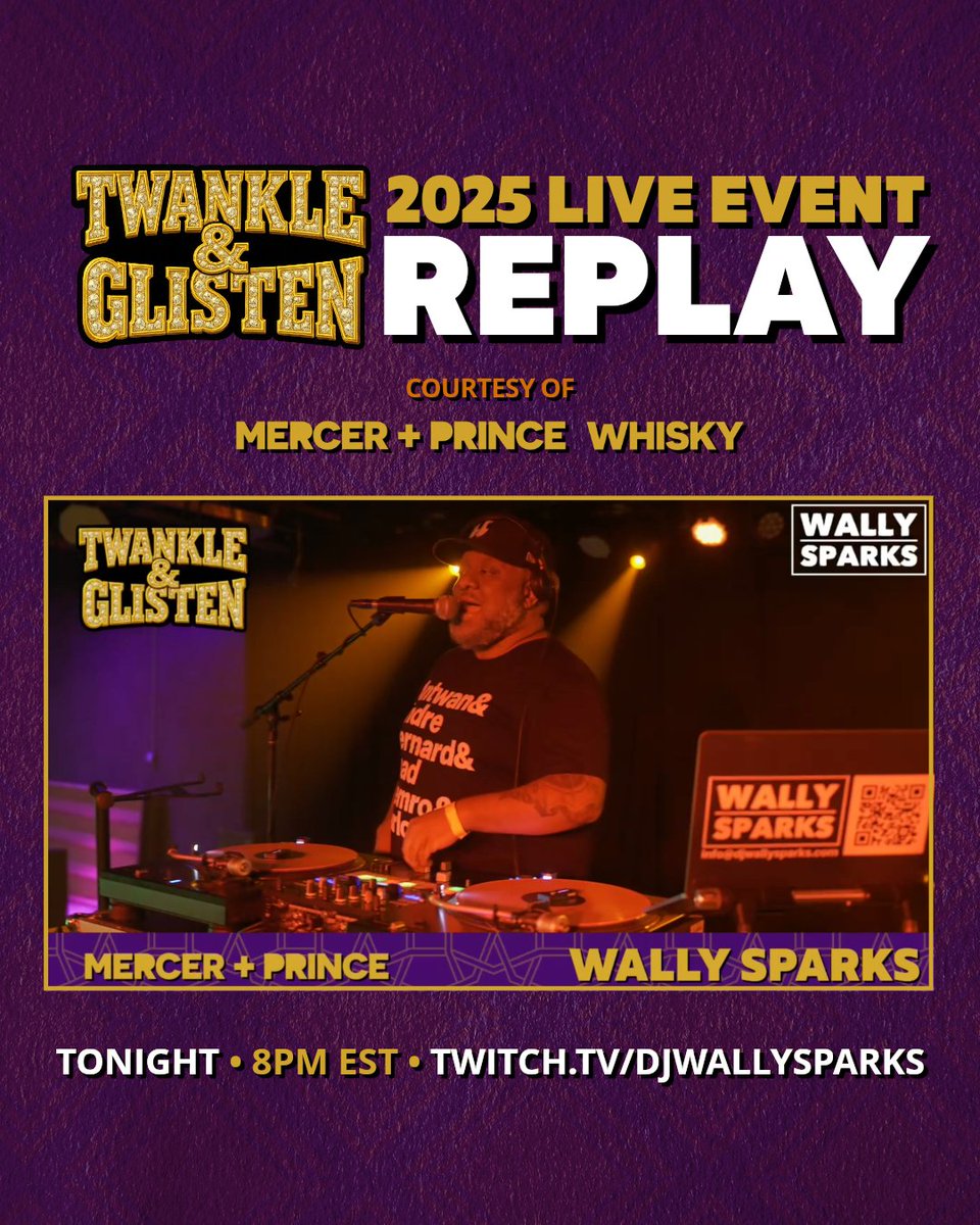 djwallysparks's tweet image. Missed TWANKLE &amp;amp; GLISTEN in person? 👀

Catch the replay TONIGHT at 8 PM on Twitch! 🎶✨

twitch.tv/djwallysparks