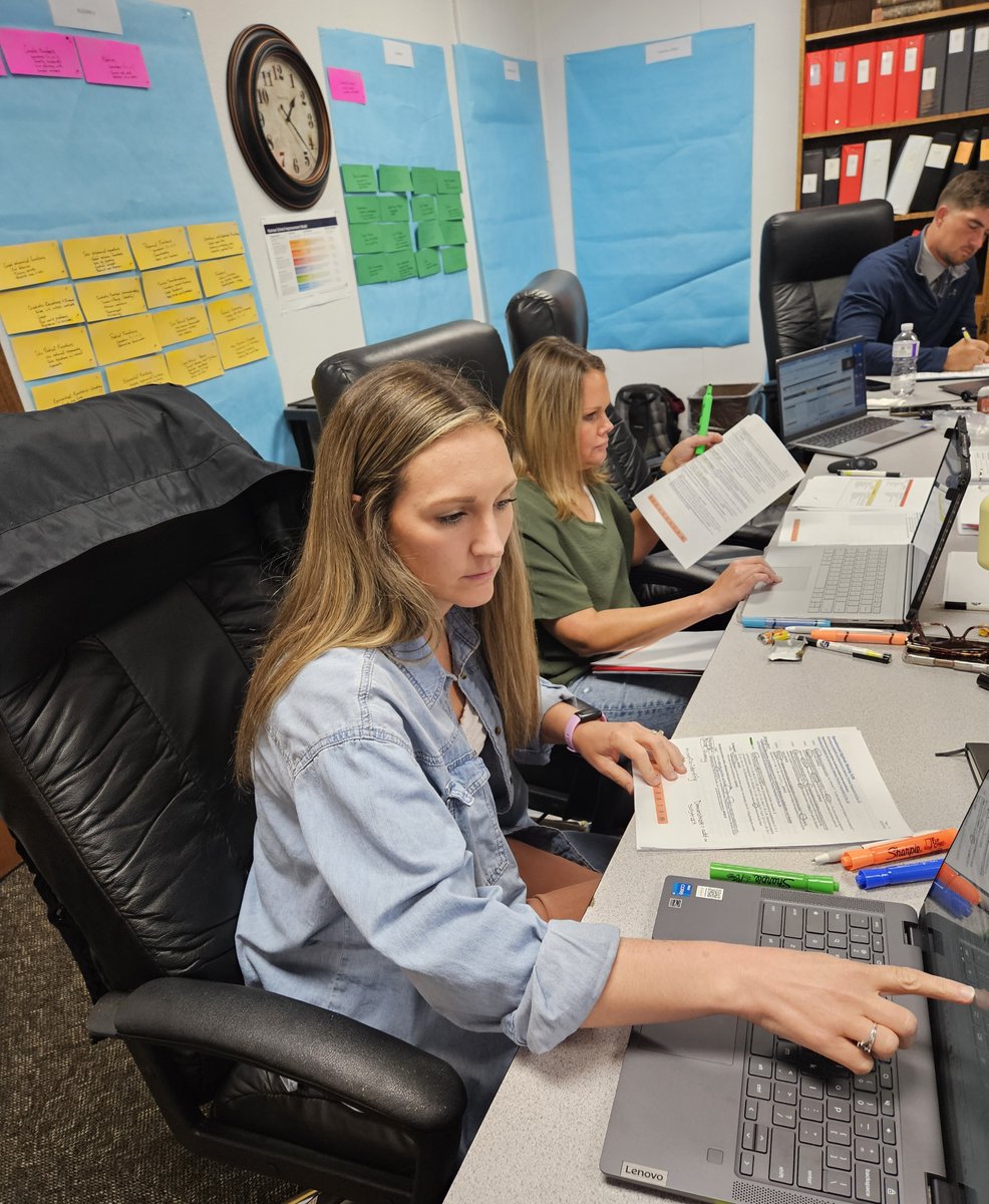 cli_stacey's tweet image. Leoti-@Wichita467 Math teachers are developing a local curriculum aligned to the KS State Math Standards.  Today's work involved a deep dive into standards to identify priorities.