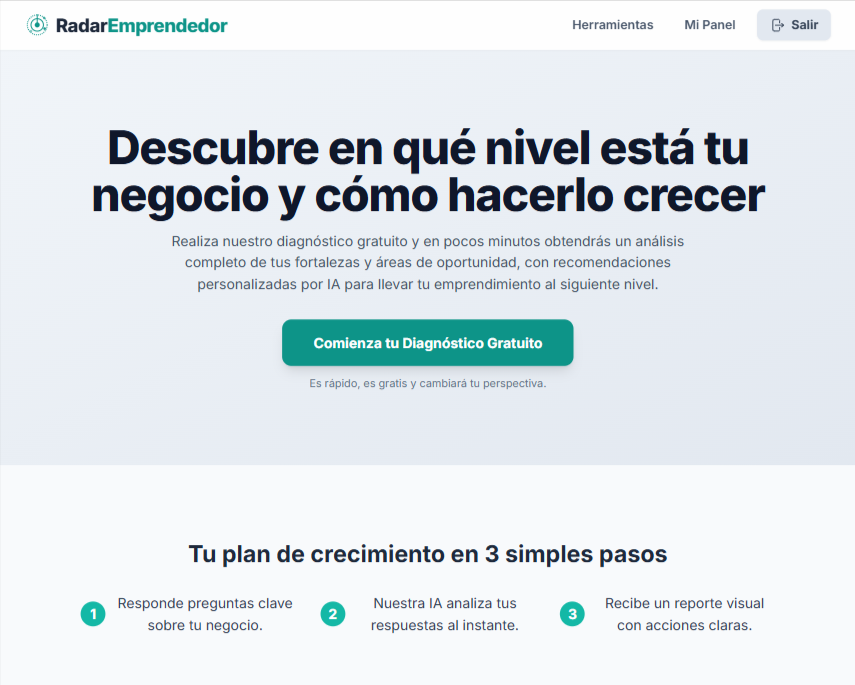 💬 "Trabajo más de 12 horas al día y aun así siento que mi negocio no avanza. No sé si estoy tomando buenas decisiones o simplemente sobrevivo del día a día."

❓¿Te suena familiar?

Hoy lanzo Radar #Emprendedor , hace un diagnóstico a tu emprendimiento
radar.viajedelemprendedor.com