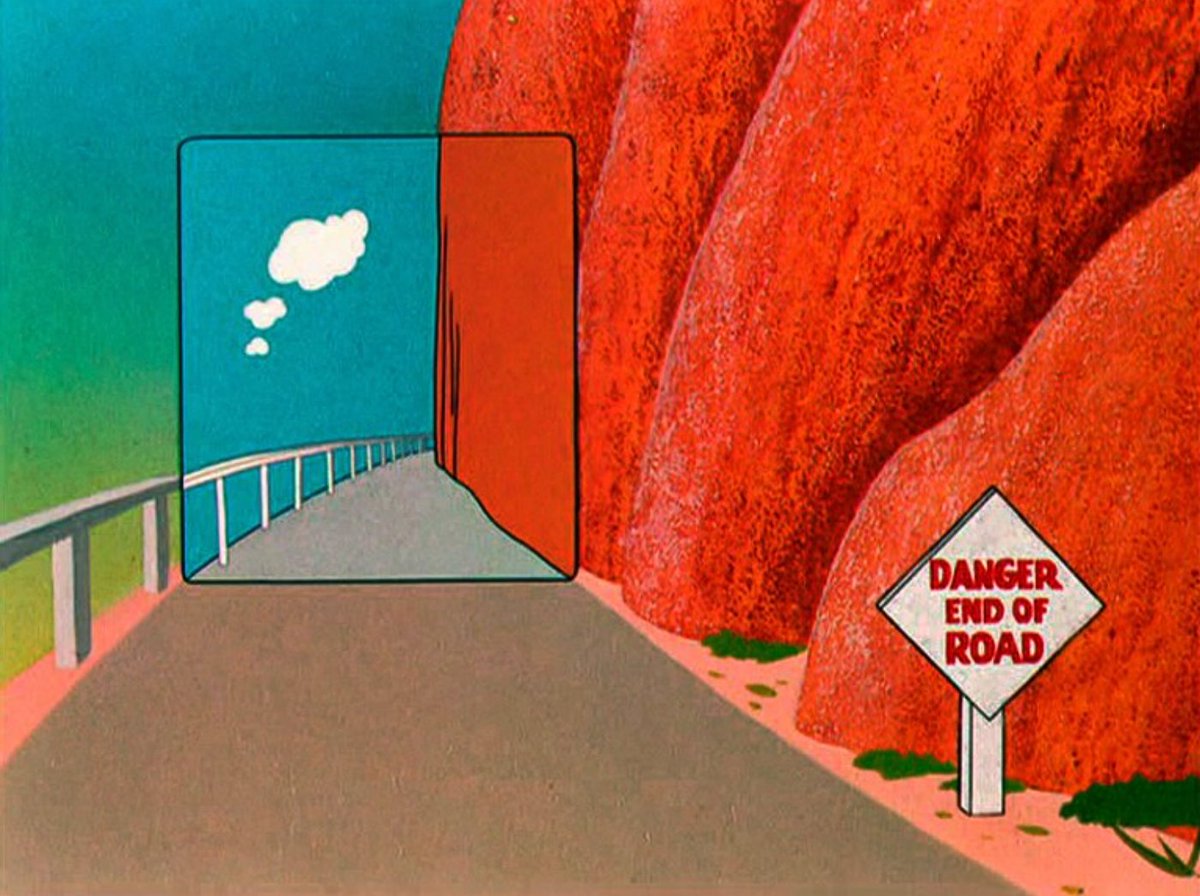 serpientedegas's tweet photo. Hay un instagram que recopila fondos de escenas de looney tunes, la mayoría ilustraciones de los años '50s, ´60s. Una bocanada de aire limpio para salir del paco. La cuenta es: looneytunes_backgrounds. https://t.co/mOQT3Q2Oun