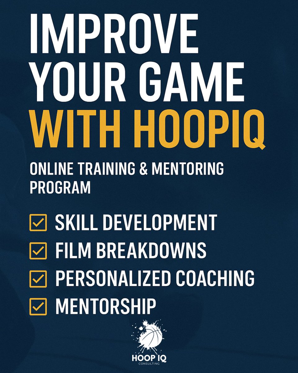 Take your game to the next level. 🏀 Join HoopIQ today for online training, film breakdowns, and mentorship built to elevate players &amp; coaches. #HoopIQ #NextLevel