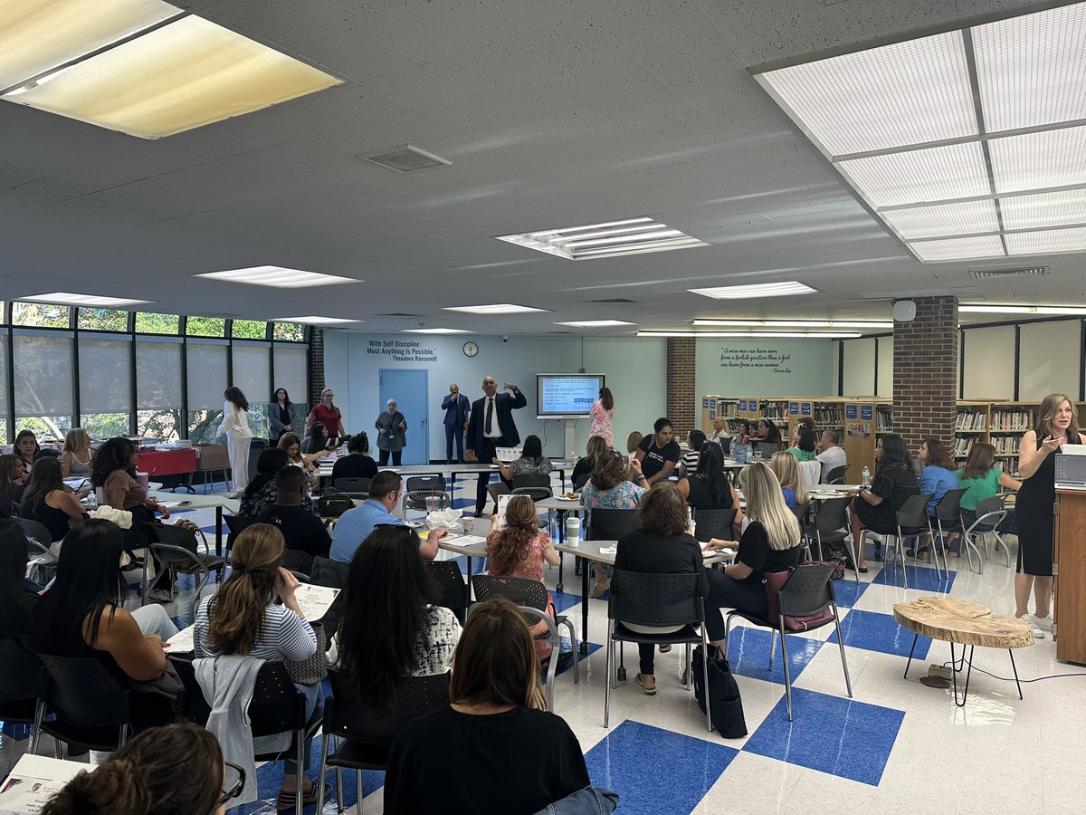 A great first day with faculty &amp; staff at RHS! #RHSECS #alwaysmovingforward #welcomeback @yonkerspublicschools  <a href="/AnibalSolerJr/">Aníbal Soler, Jr.</a> <a href="/RcollinsJudon/">RoseAnne Collins-Judon</a>