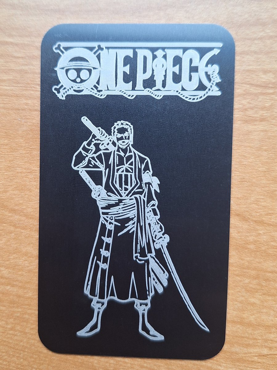 ac_des1gns's tweet image. Laser etched design of Zoro from &quot;One Piece&quot; #ONEPIECE  #cncidea #projectidea #cncproject