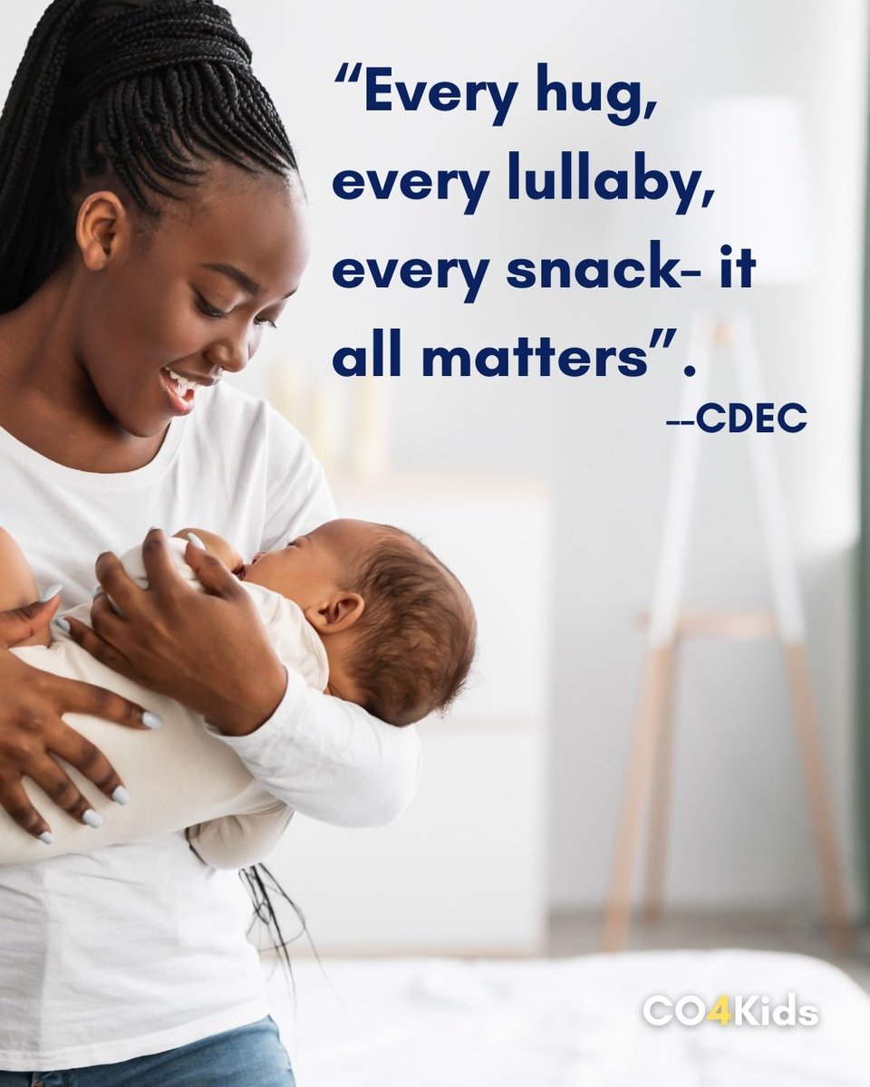 “Every hug, every lullaby, every snack- it all matters”. - CDEC
.
.
.
#CO4Kids #ChildAbusePrevention #WordsofEncouragement #Colorado #ColoradoFamilies #ColoradoParents