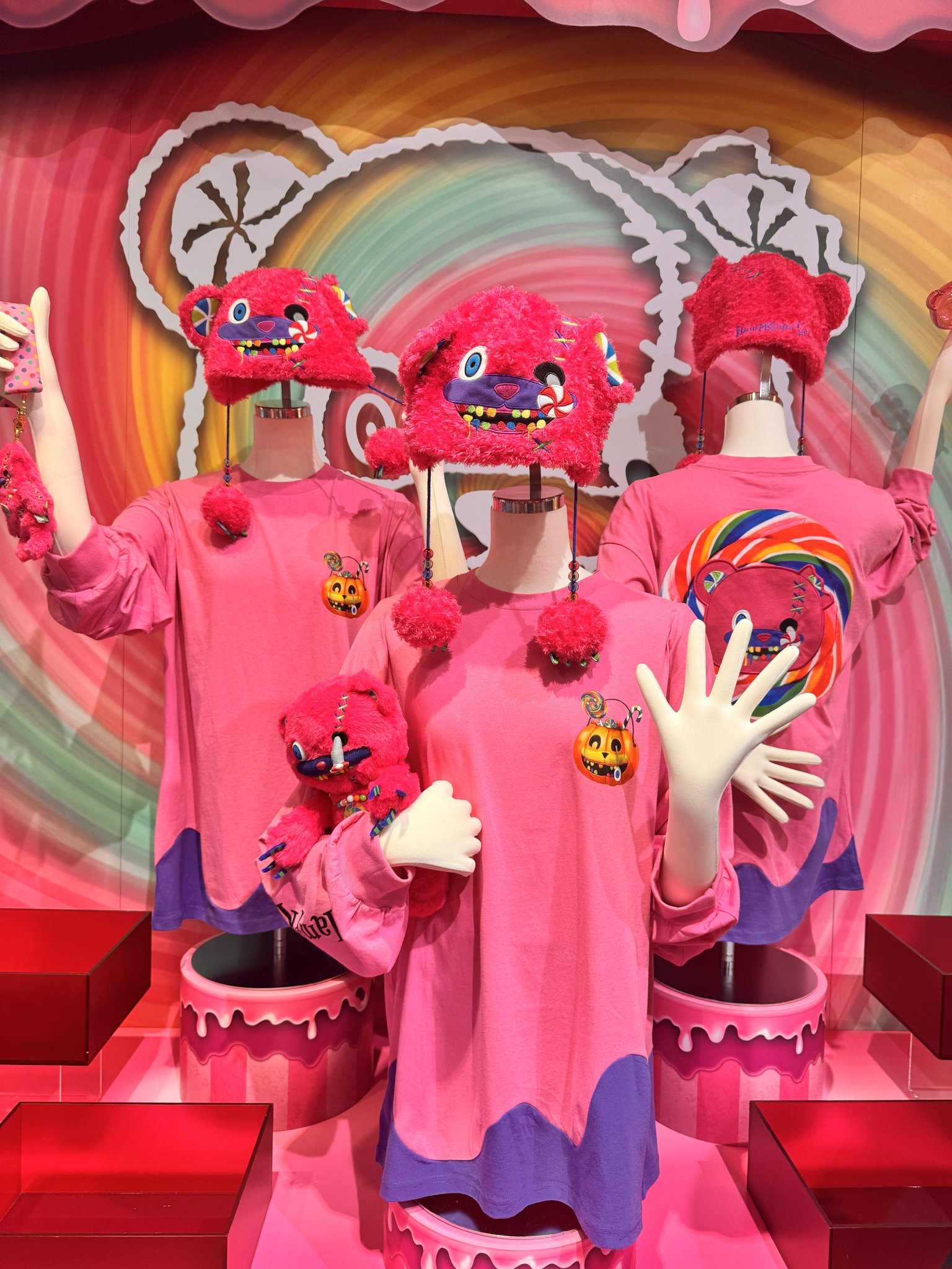 USJ 限定　ハミクマキャンディ　ピンク　ファンキャップ 新品タグ付き☆ユニバ限定☆ハミクマキャンディ☆ファンキャップ☆帽子