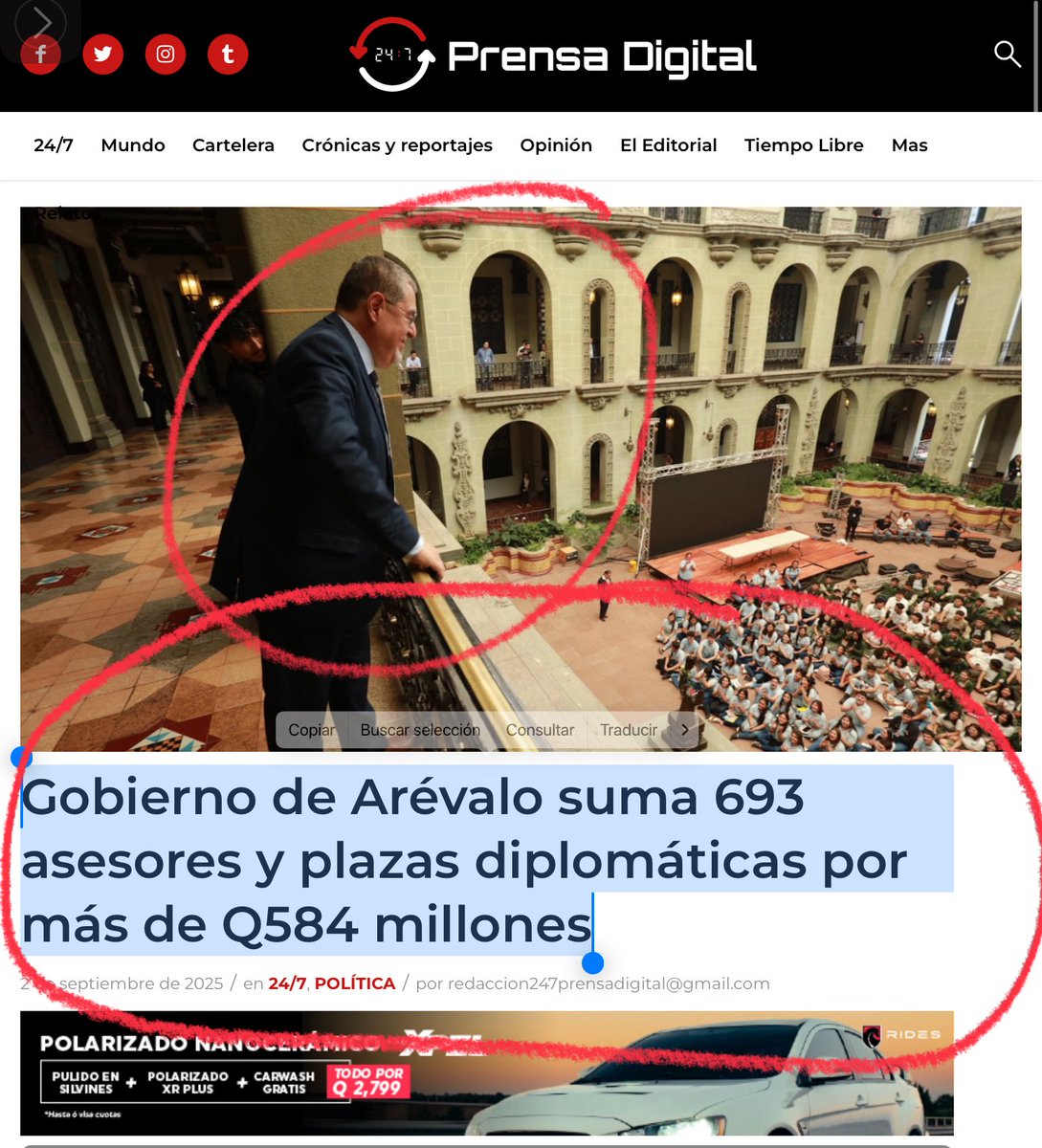 Si esto se confirma aquí tienen el caso de gran corrupción que buscaban. 

693 asesores…🤷🏽‍♂️
Este no es gobierno, es agencia de empleo político. 

Y para coronar; Arévalo tiene a los peores asesores de la historia.