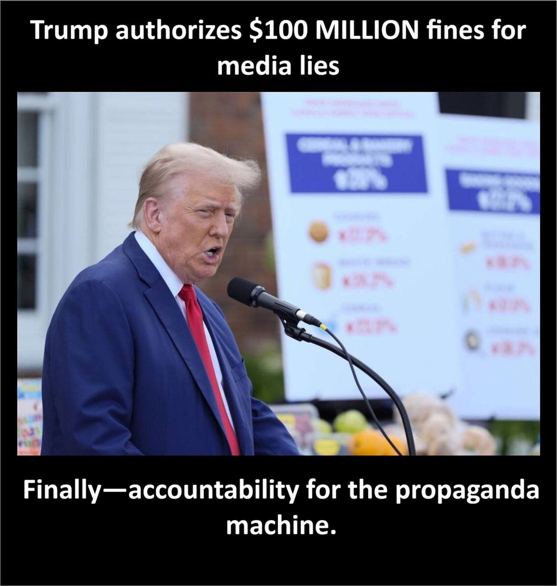 🚨 BREAKING: President Trump just authorized FCC fines of up to $100 MILLION for media outlets caught spreading lies.

For years, CNN, MSNBC, and the rest of the fake news cartel thought they could smear, lie, and manipulate without consequence.

That era is OVER. 💥

The media