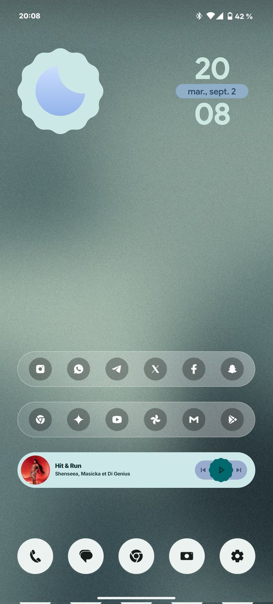 papouche972's tweet image. #glasswidget feat #m3expressive by @AppsLab_Co . It&apos;s so cool and amazing