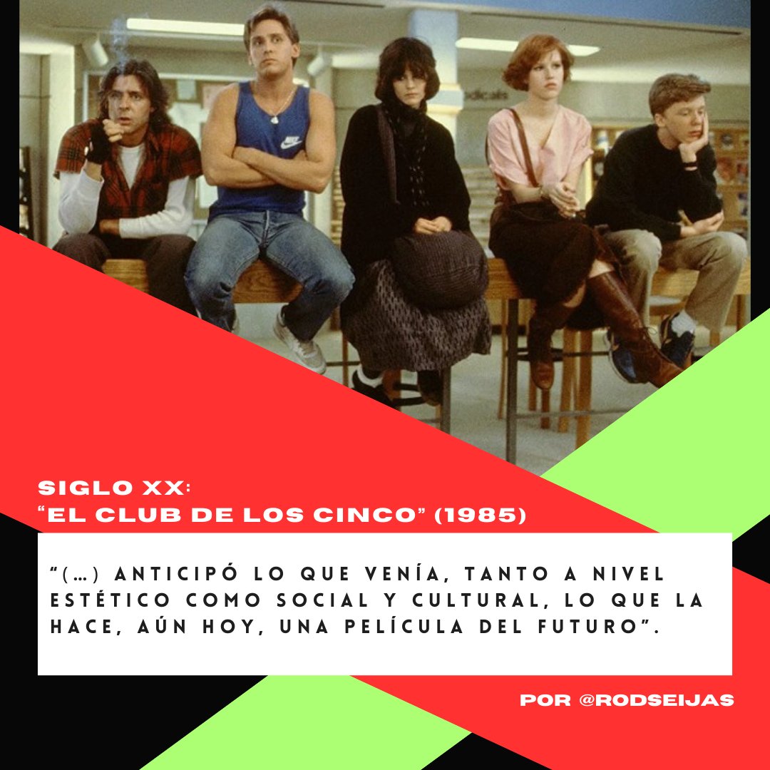Funcinema Críticas (@funcinemamdq) on Twitter photo SIGLO XX 🎥 <a href="/rodma28/">Rodrigo Seijas</a> se va hasta 1985 para recordar #ElClubDeLosCinco, de John Hughes, en su 40º aniversario.
✍ goo.su/Oeiosa
#TheBreakfastClub #JohnHughes #EmilioEstevez #JuddNelson #MollyRingwald #AnthonyMichaelHall #AllySheedy #PaulGleason #películas #movies #cine SIGLO XX 🎥 <a href="/rodma28/">Rodrigo Seijas</a> se va hasta 1985 para recordar #ElClubDeLosCinco, de John Hughes, en su 40º aniversario.
✍ goo.su/Oeiosa
#TheBreakfastClub #JohnHughes #EmilioEstevez #JuddNelson #MollyRingwald #AnthonyMichaelHall #AllySheedy #PaulGleason #películas #movies #cine