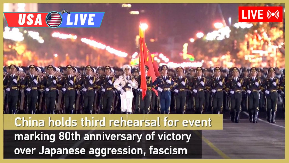 UsaLiveChannel's tweet photo. https://t.co/oTkvQEkZ0Q  Live: Special coverage of China's grand gathering celebrating the 80th anniversary of victory #ChinaVictoryAnniversary #80thAnniversary #WWII #WorldWarII #China  | https://t.co/oTkvQEkZ0Q https://t.co/Si6QuupVFM