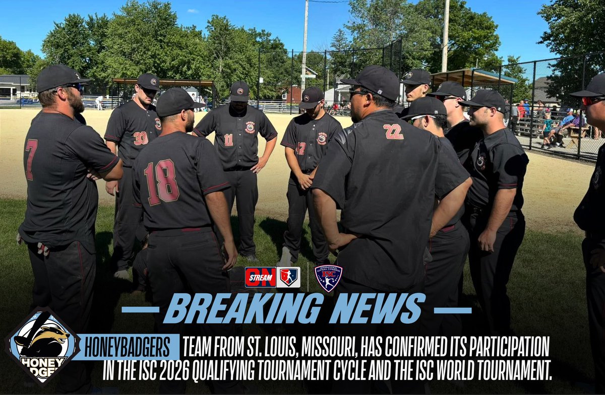 #BreakingNews🚨🔥 Good news 🔝

The HoneyBadgers Fastpitch softball   team from St. Louis, Missouri, 🇺🇸 has confirmed its participation in the ISC 2026 qualifying tournament cycle and the ISC World Tournament, to be held in Kitchener, Ontario.🇨🇦

Softball Premier🎥