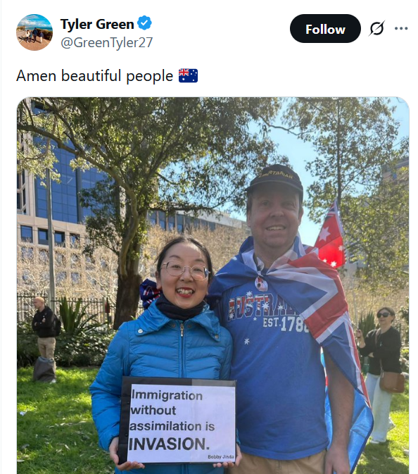 th_l_t_d_ 🇺🇸 (@thltd_) on Twitter photo A fresh off the boat Kiwi, Englishman, or even an American who can trace his ancestry back to the Mayflower, is more of an Australian than the Asiatic masses flooding your country today, who you embrace with open arms. x.com/GreenTyler27/s… A fresh off the boat Kiwi, Englishman, or even an American who can trace his ancestry back to the Mayflower, is more of an Australian than the Asiatic masses flooding your country today, who you embrace with open arms. x.com/GreenTyler27/s…