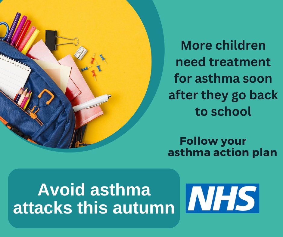 It’s easy to fall out of your #Asthma care routine during the long summer break.
But, as case numbers peak in September, it’s never too early to get back into it and check your asthma action plan is up to date.
orlo.uk/sd8fF
