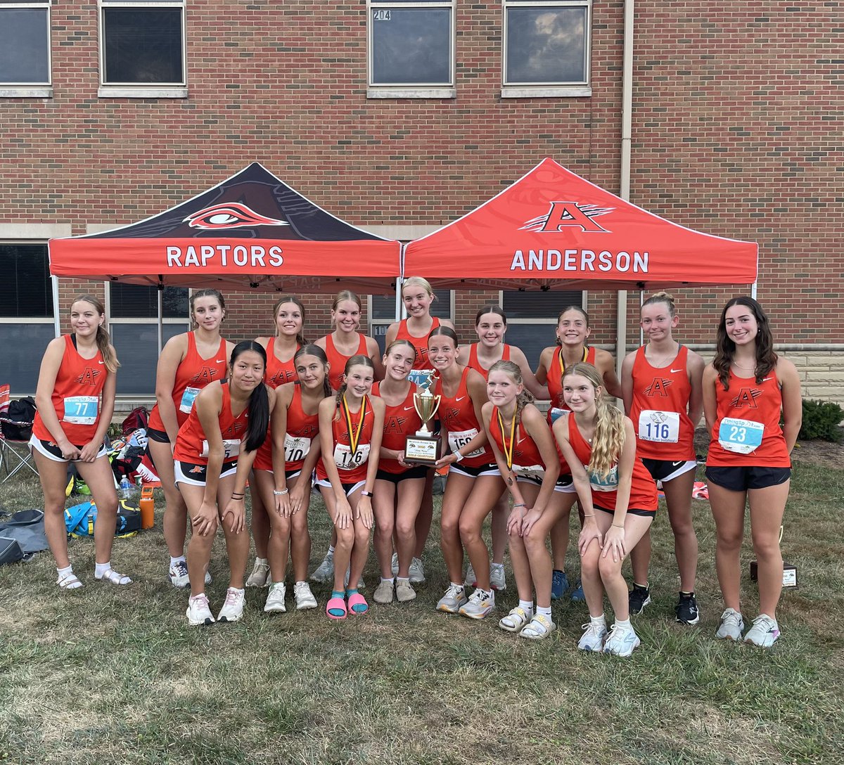Trophies are fun! Congrats to both of our teams and to Gracie, Emma, and Elijah for landing on our 2 mile XC Honor Roll! Thank you <a href="/wbxctrack/">Chad Sexton</a>! 
<a href="/AHSRaptorsAD/">AHS Athletics</a> <a href="/AHSXCBOYS/">Anderson XC Boys</a> <a href="/ahsgirls_xc/">AHS Girls Cross Country</a>