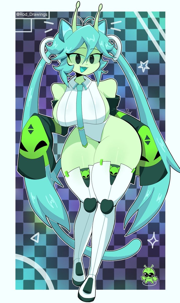 Esta miku alien que hice el año pasado😅