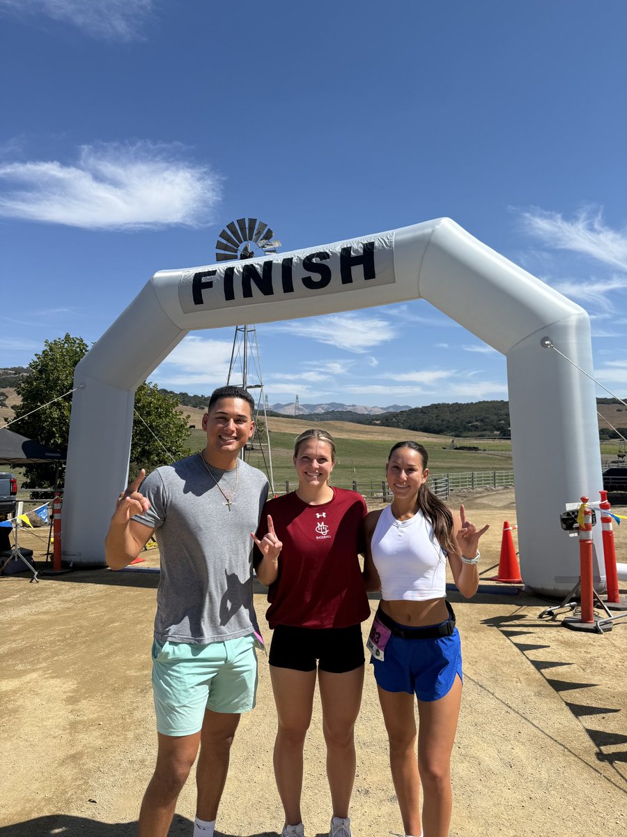 Love this.   <a href="/Conradv77_/">Conrad Villafuerte</a> along with his fiancé <a href="/Lily_Pierce_/">Lils</a> and his sister, Micaela,  took time to honor Ryan Teixeira while supporting <a href="/17strong_org/">17 Strong</a> at the Ryan's Ranch 10k in Pismo Beach.  <a href="/CMUMavsBaseball/">CMU Mavs Baseball</a> #rumblemavs