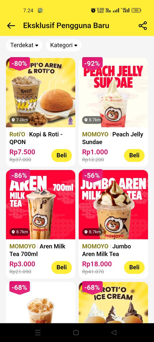 itsluvy's tweet photo. Yang mau jajan bayar lebih murah bisa lewat apk Qpon, download apk nya daftar trus masukkin kode refferal 333FC1 atau biar cepet bisa langsung pakai link ini https://t.co/60amSYm21t kalo udah daftar bisa pilih produk yg mau dibeli trus tukar di outlet terdekat. https://t.co/15vck4OGMz
