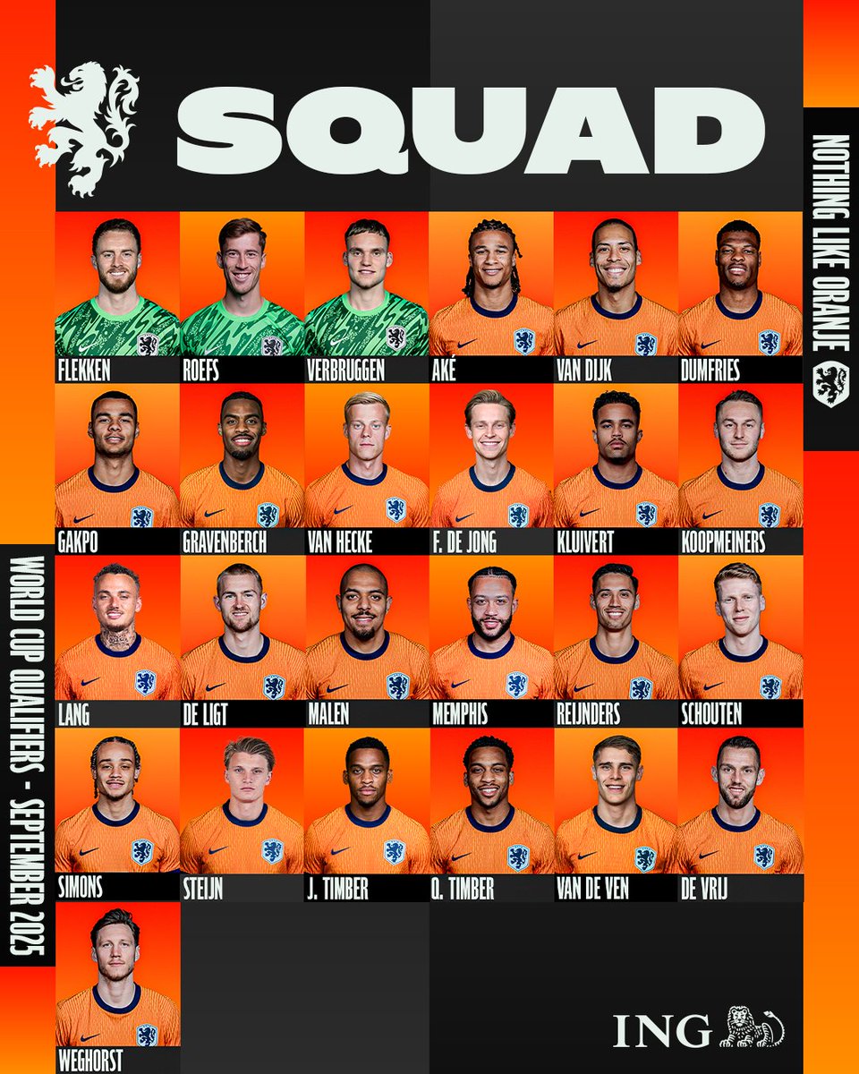 Squad Belanda #InternationalBreak