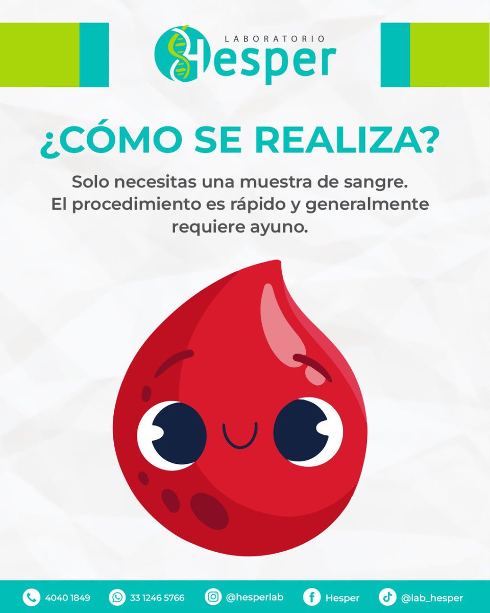 Hesperlab's tweet image. ¿𝗤𝘂𝗲́ 𝗲𝘀 𝘂𝗻𝗮 𝗯𝗶𝗼𝗺𝗲𝘁𝗿𝗶́𝗮 𝗵𝗲𝗺𝗮́𝘁𝗶𝗰𝗮? 🩸 

En 𝗟𝗮𝗯𝗼𝗿𝗮𝘁𝗼𝗿𝗶𝗼 𝗛𝗲𝘀𝗽𝗲𝗿 te cuidamos desde adentro. La biometría hemática es un análisis de sangre que evalúa tus glóbulos rojos, blancos y plaquetas, ayudando a detectar desde infecciones hasta anemia