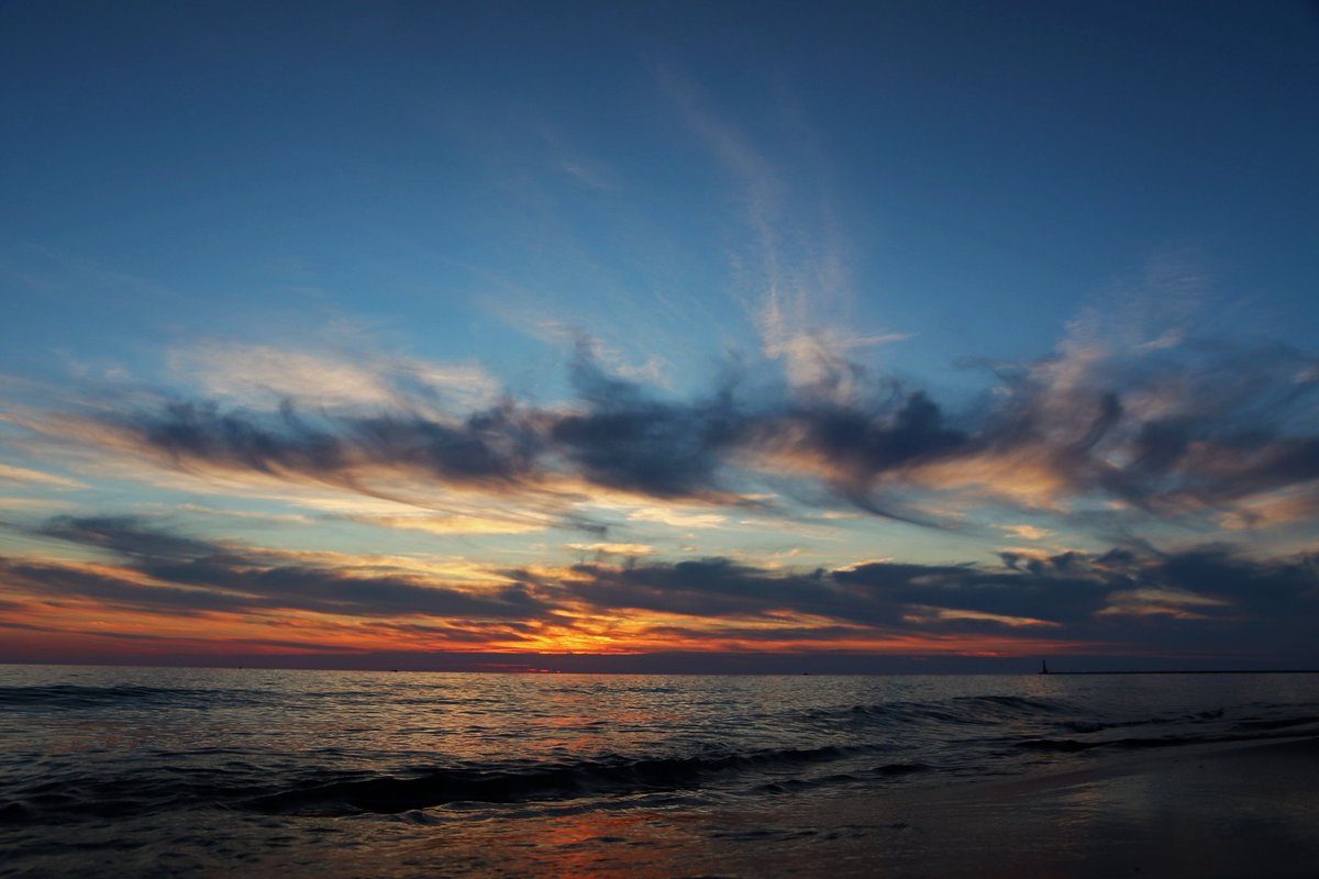 It's still summer. Sunset September 2, 2025 #peremarquettebeach #weather