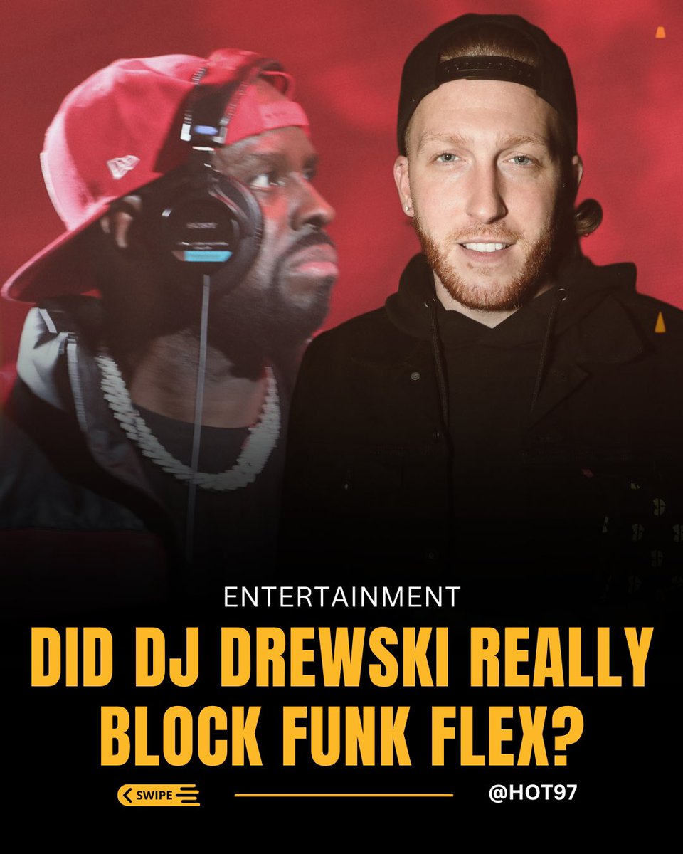 HOT97's tweet image. Did #DjDrewski really block #FunkFlex? 👀
