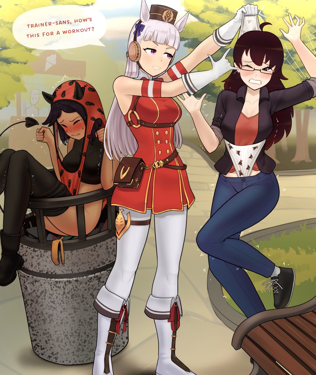 G0lshi took training into her own hands...

Thankyou to <a href="/yesandno9999/">Yesandno9999</a> for commissioning this for me!
Thankyou to anotherpicq for doing such an amazing job on the art! (Link to their page in comments)
And lastly thanks for being the wedgie pain with me Os -w-