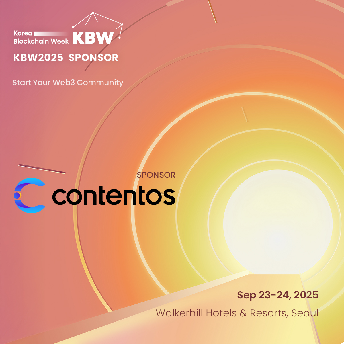 Contentos is proud to be sponsoring Korea Blockchain Week #KBW2025 in Seoul, Korea, Sep 22-28!

We look forward to connecting with fellow industry leaders at Asia’s most impactful blockchain event!

See you at #KBW!

$COS #Contentos <a href="/kbwofficial/">#KBW</a> <a href="/FACTBLOCK/">FACTBLOCK</a>