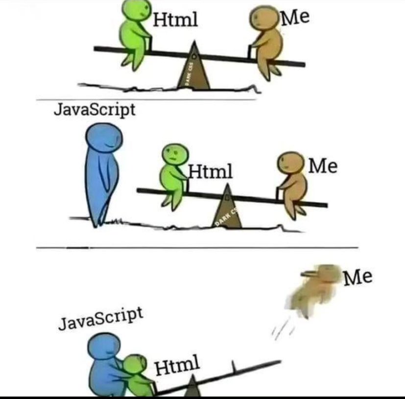 __emtech_webdev's tweet image. HTML is your calm friend; JavaScript is your crazy cousin.