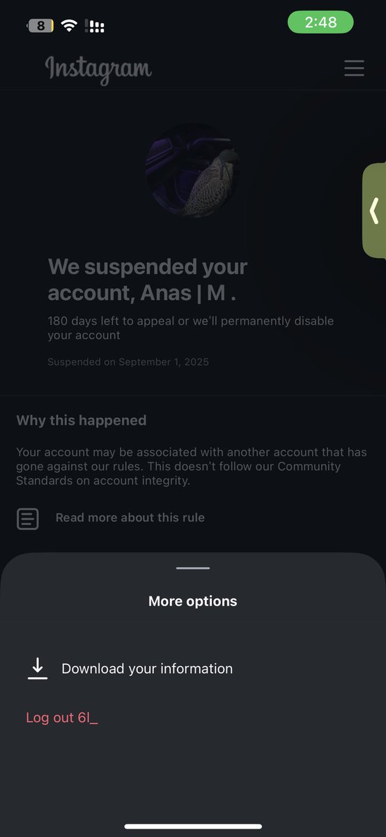 علاقتنا انا والانستا توكسك
كل ماحطيت حساب يطير