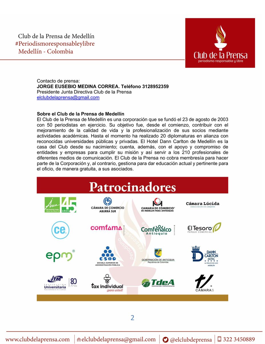 Club de la Prensa de Medellín tweet media
