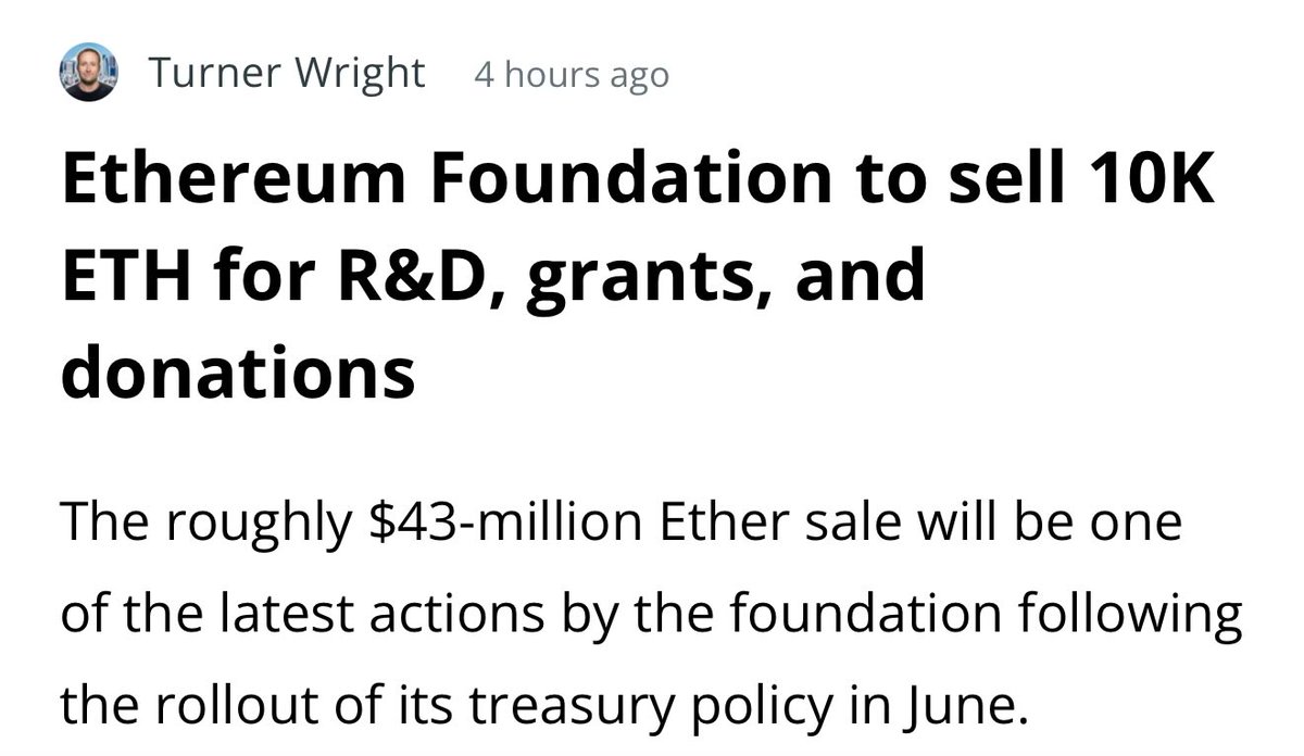 Bitcoin never does this.