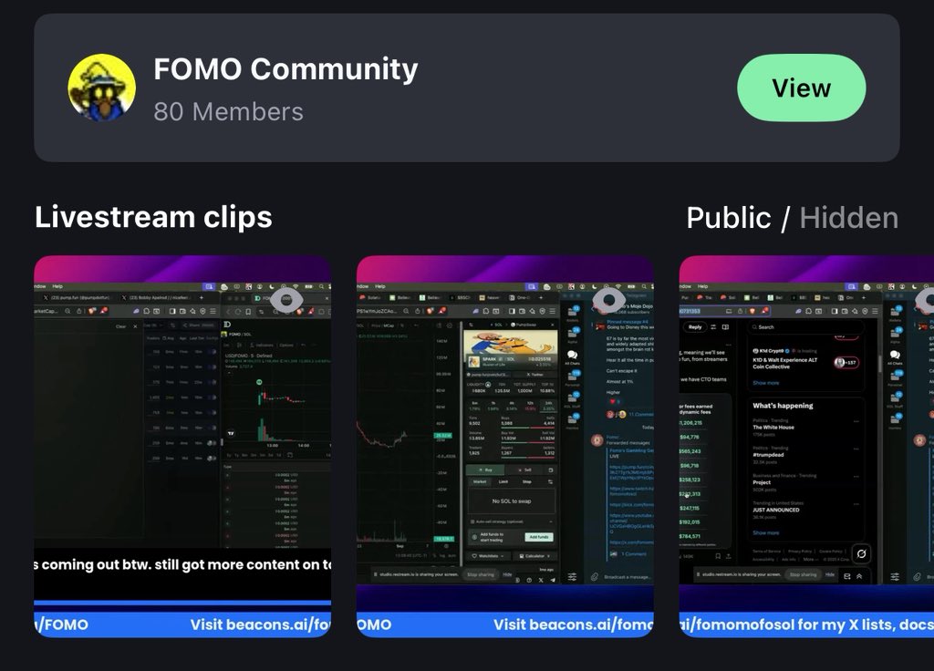 creator capital markets

Tues &amp; thurs will be my streaming days

Join my group on Pump.fun: pump.fun/chat/8J79ec3Bhj

Watch the stream: pump.fun/9h27TgYk3MEmjb…

$fomo