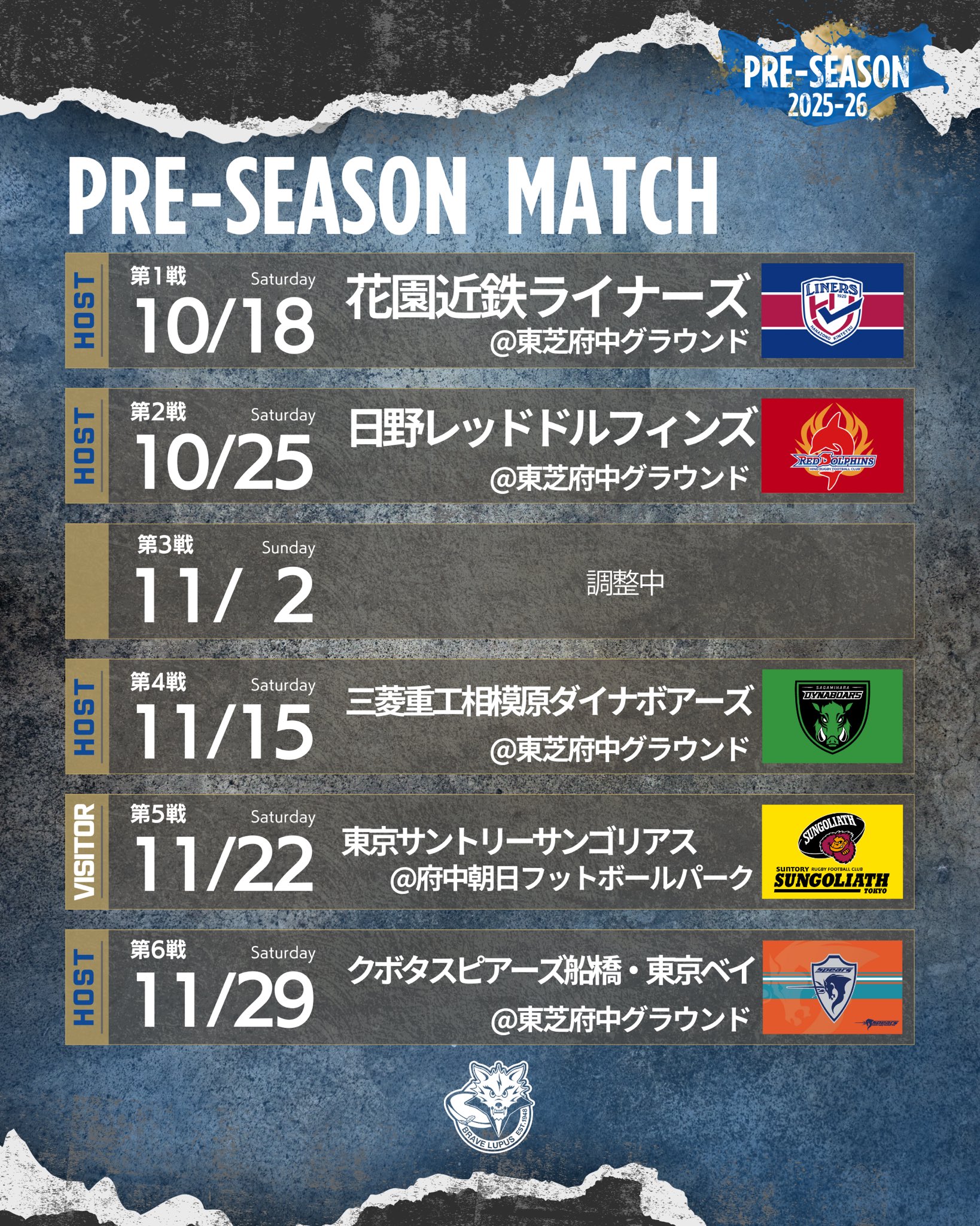 東芝BRAVE LUPUS東京　サイン入りユニホーム サイン色紙　値下げ交渉有 東芝BRAVE LUPUS東京 サイン入りユニホーム サイン色紙 値下げ