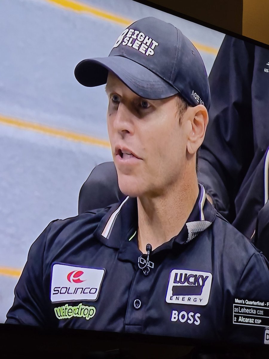These tennis coaches are starting to look like Saturday night racers with the iron-on sponsor patches. #USOpen2025