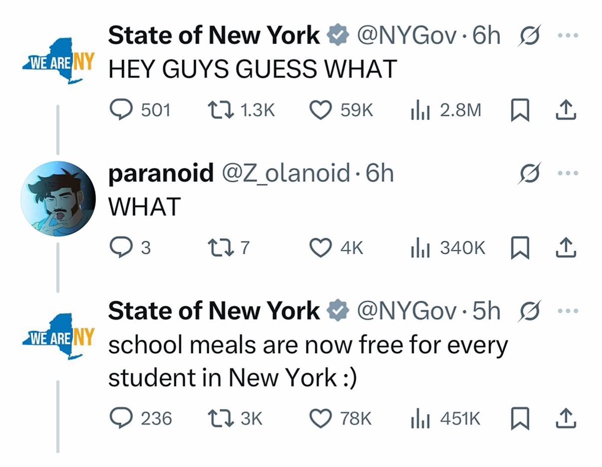 Melinda Person ๐โ๐ (@melindajperson) on Twitter photo So proud of New York for making sure every student can focus on their education, not their next meal. We love to see it! ๐ So proud of New York for making sure every student can focus on their education, not their next meal. We love to see it! ๐