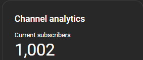 LET'S GOOOOOOOOOOOOOOOOOOOOOOOOOOOOOOO!!!
🎉🎉🎉🎉🎉🎉🎉🎉🎉🎉🎉🎉🎉🎉🎉
Thank you so much for everyone's support! It's crazy how much we've grown recently!

Onto 2k subscribers and beyond!