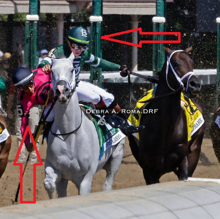 La foto viral de Debra A. Roma captura el momento exacto en que el Jinete Irad Ortiz Jr., cae encima del caballo conducido por J.R. Velazquez. 
La imagen es un recordatorio del peligro inherente y la valentía de los jinetes en el mundo de las carreras de caballos.