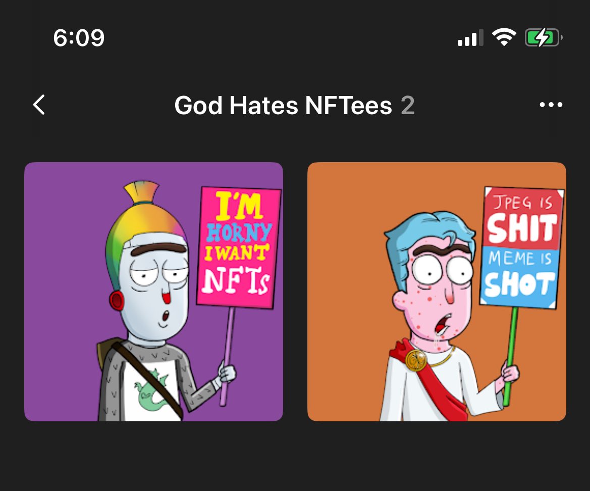 Alyxnder (@degenalyxnder) on Twitter photo BOOMMMM!!!
Not much needs to be said we all know how great you are, I appreciate you to the fullest g, I love this community so much
We are <a href="/GodHatesNFTees/">God Hates NFTs 🐇</a> 🗽 BOOMMMM!!!
Not much needs to be said we all know how great you are, I appreciate you to the fullest g, I love this community so much
We are <a href="/GodHatesNFTees/">God Hates NFTs 🐇</a> 🗽