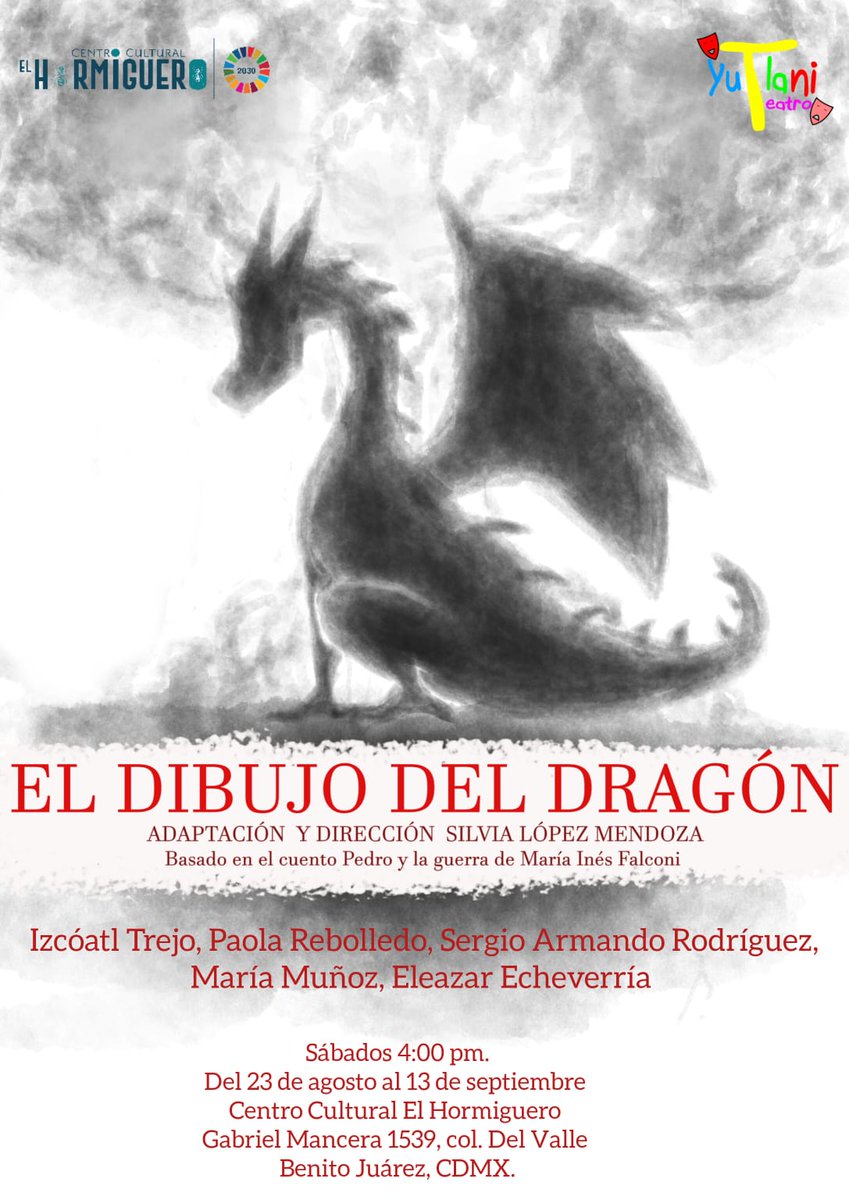 Ya estamos con Sergio Rodríguez de la obra de teatro El dibujo del dragón". 

#centroculturalelhormiguero
<a href="/YutlaniTeatro/">Yutlani Teatro</a>
#DFAMZTeatro

Nos pueden ver por nuestro canal de YouTube en youtube.com/c/ellavadiario y por Facebook en EL LAVADIARIO. 
¡Los esperamos! 😊💜